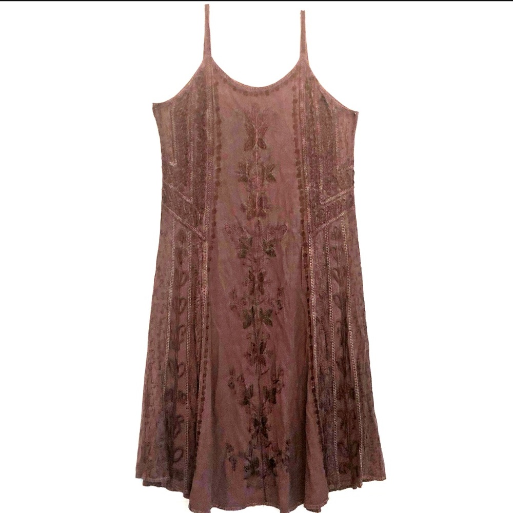 Magic Grey Purple Sun Dress, Spaghetti Straps
